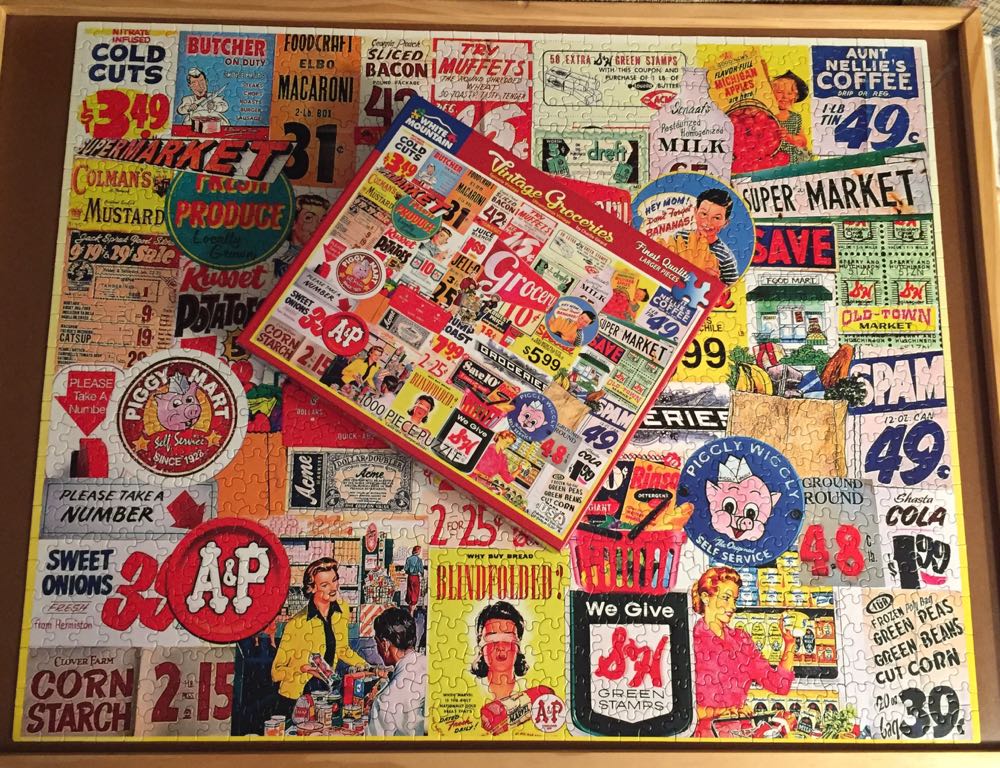 Sold - Vintage Groceries - White Mountain Puzzles puzzle collectible [Barcode 724819259762] - Main Image 4