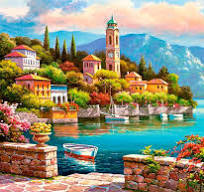 Village Clock Tower - Castorland 🇵🇱 puzzle collectible [Barcode 5904438200696] - Main Image 2