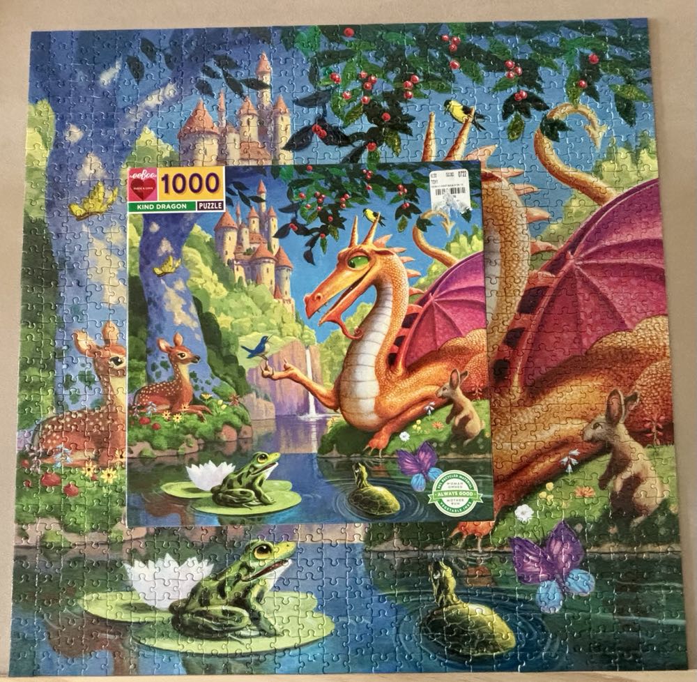 Kind Dragon - Ian 🐉 - Eeboo puzzle collectible [Barcode 689196511172] - Main Image 3