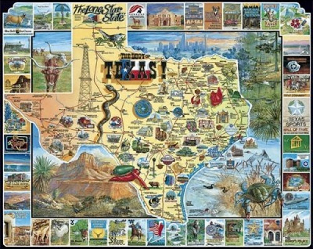 Texas  - White Mountain puzzle collectible [Barcode 724819246823] - Main Image 2