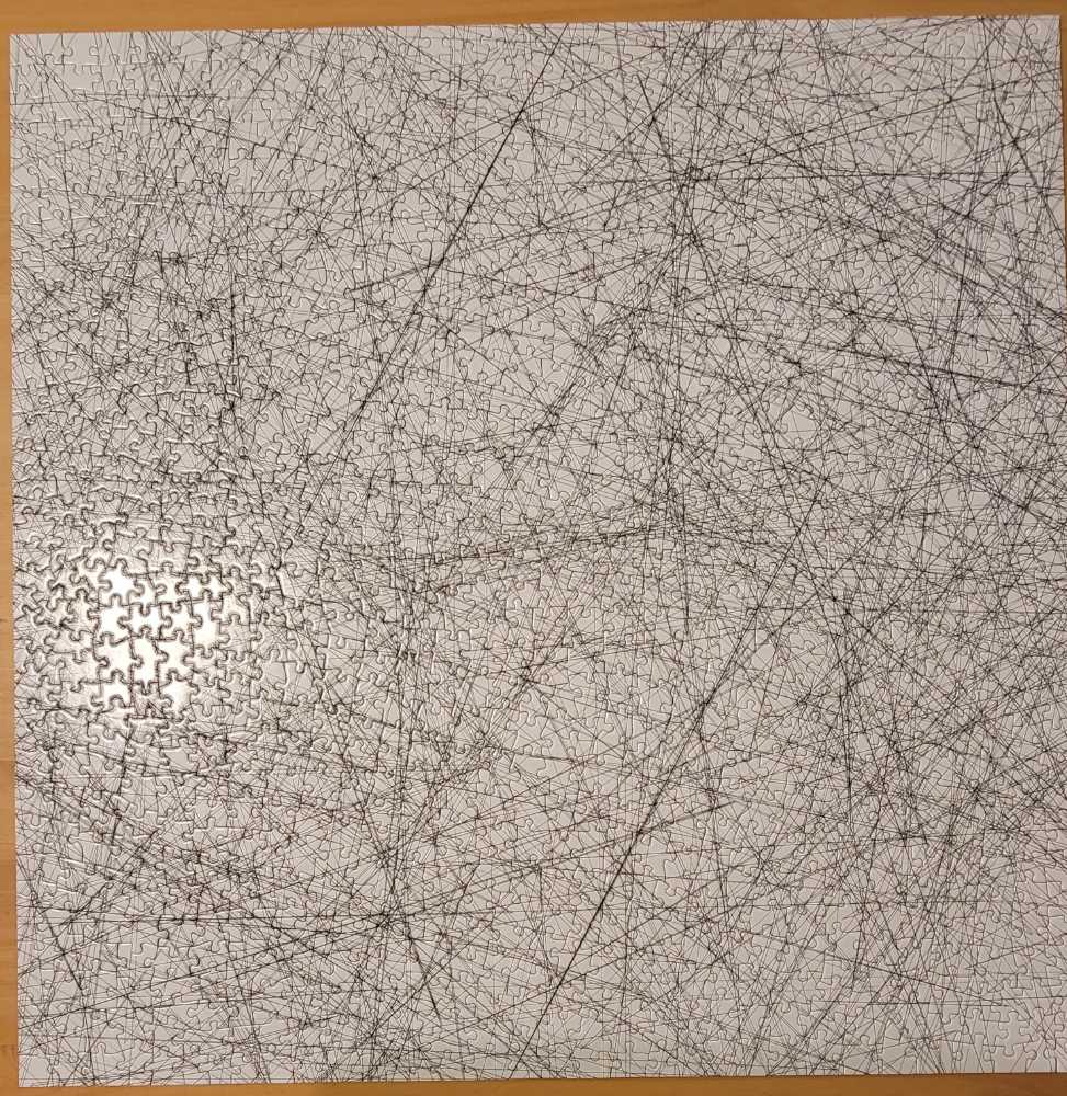 The Lines Black And White Simple Fashion - Panley Paper Products puzzle collectible [Barcode 701722359260] - Main Image 2