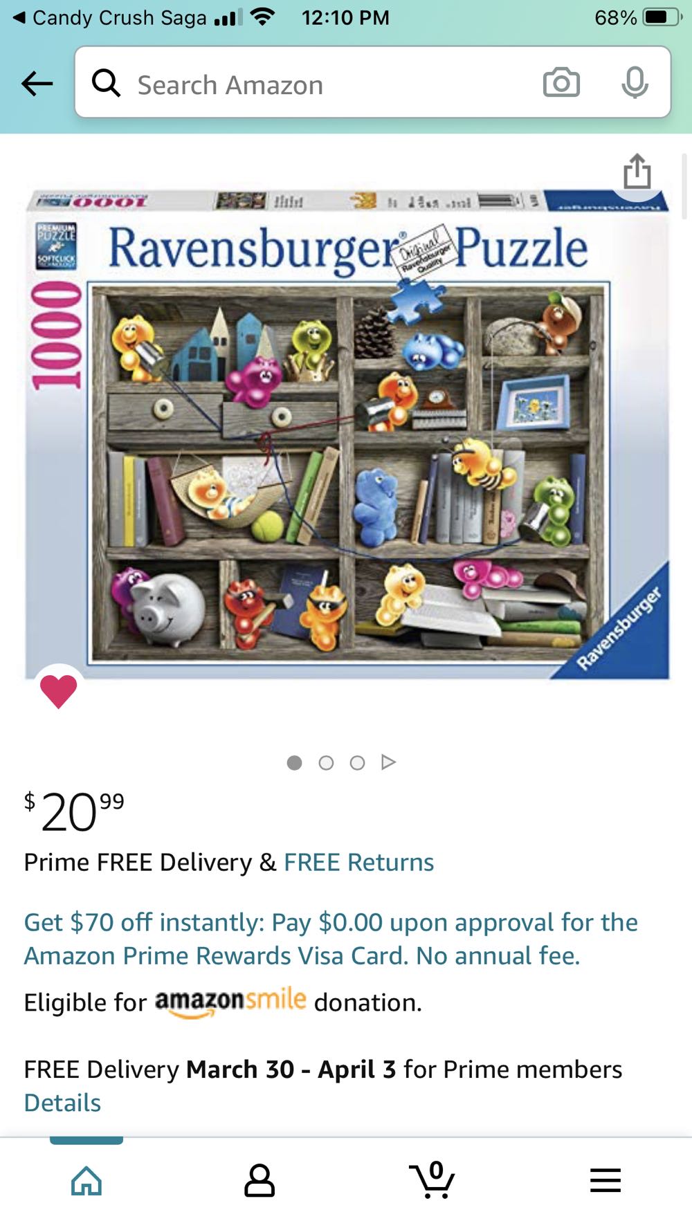 World Landmarks At Night OR Gelini Bookshelf - Ravensburger puzzle collectible - Main Image 2