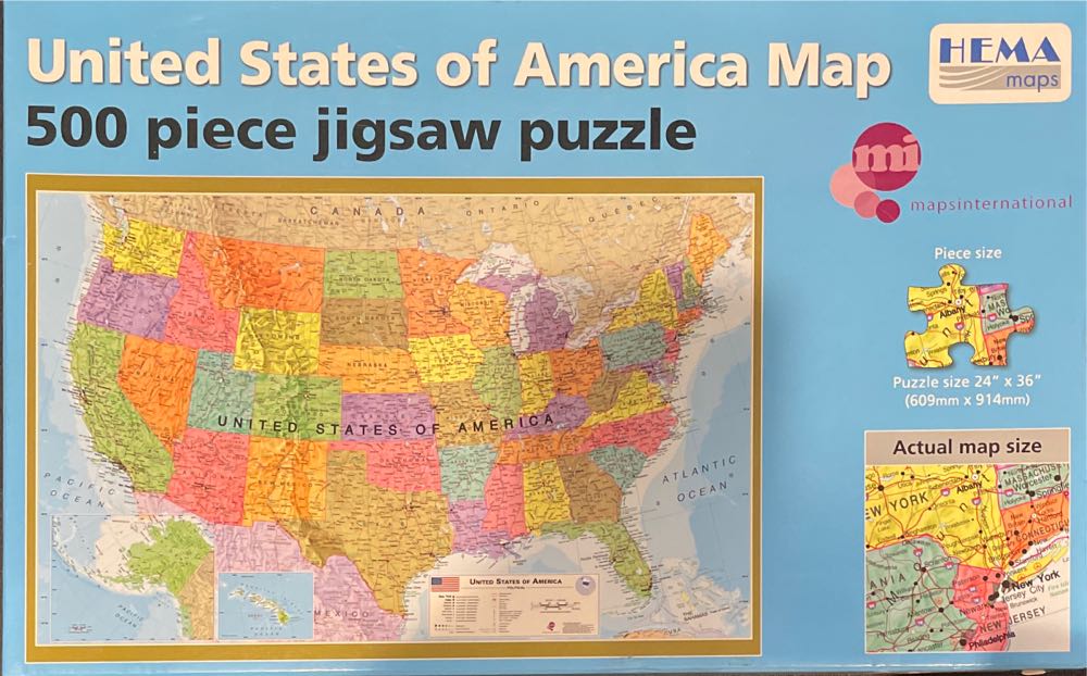 United States Map - Hema Maps puzzle collectible [Barcode 9781934006863] - Main Image 2