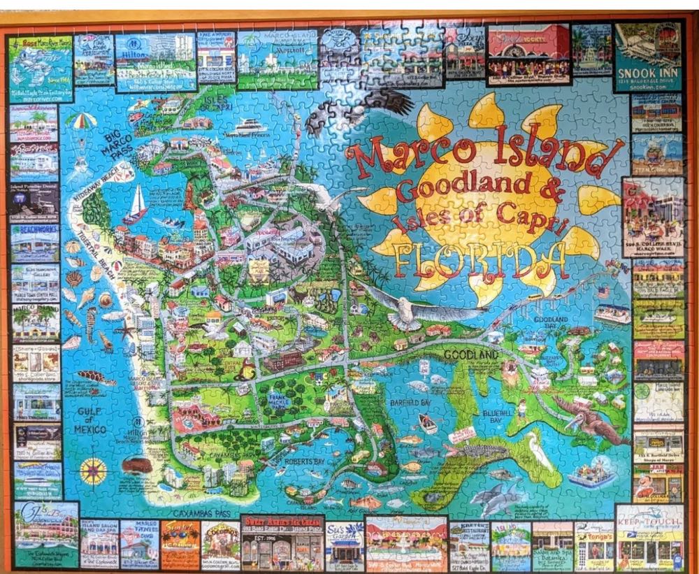 Marco Island Goodland & Isles Of Capri - White Mountain puzzle collectible [Barcode 724819262328] - Main Image 2