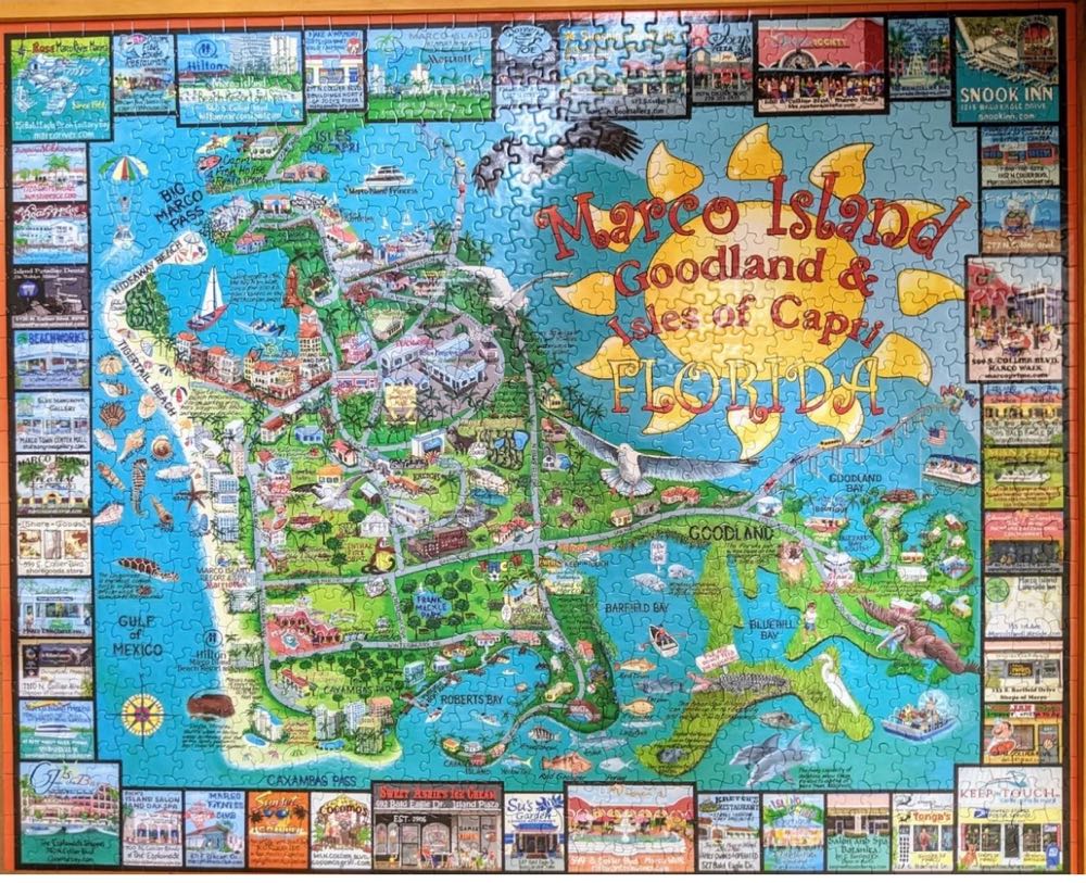 Marco Island Goodland & Isles Of Capri - White Mountain puzzle collectible [Barcode 724819262328] - Main Image 3