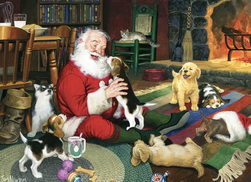 Cobble Hill Piece Puzzle Santa’s Playtime Sample Poster Included - Cobble Hill puzzle collectible [Barcode 625012801256] - Main Image 2
