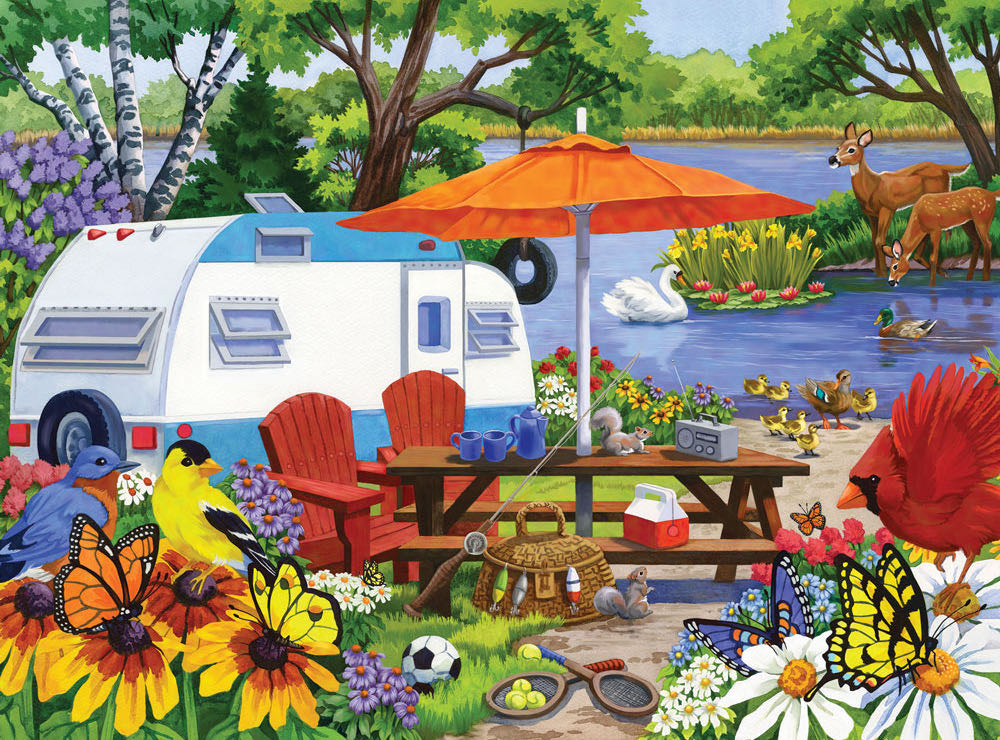The Old Campground ❤️ - Bits And Pieces puzzle collectible [Barcode 192949015013] - Main Image 2