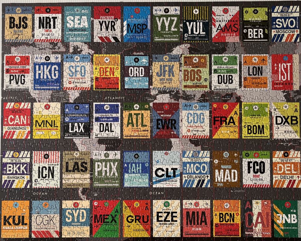 World’s Airport Travel Tags  - Hart puzzle collectible [Barcode 704846704831] - Main Image 4