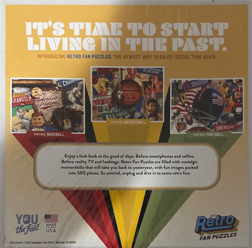 SOLD Vintage American  - Retro Fan Puzzles puzzle collectible [Barcode 810030955306] - Main Image 2