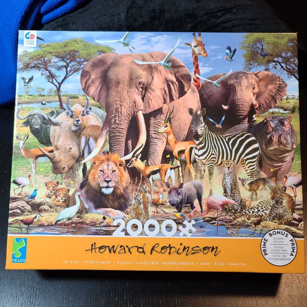 African Wild Animals - Ceaco puzzle collectible [Barcode 021081350266] - Main Image 2