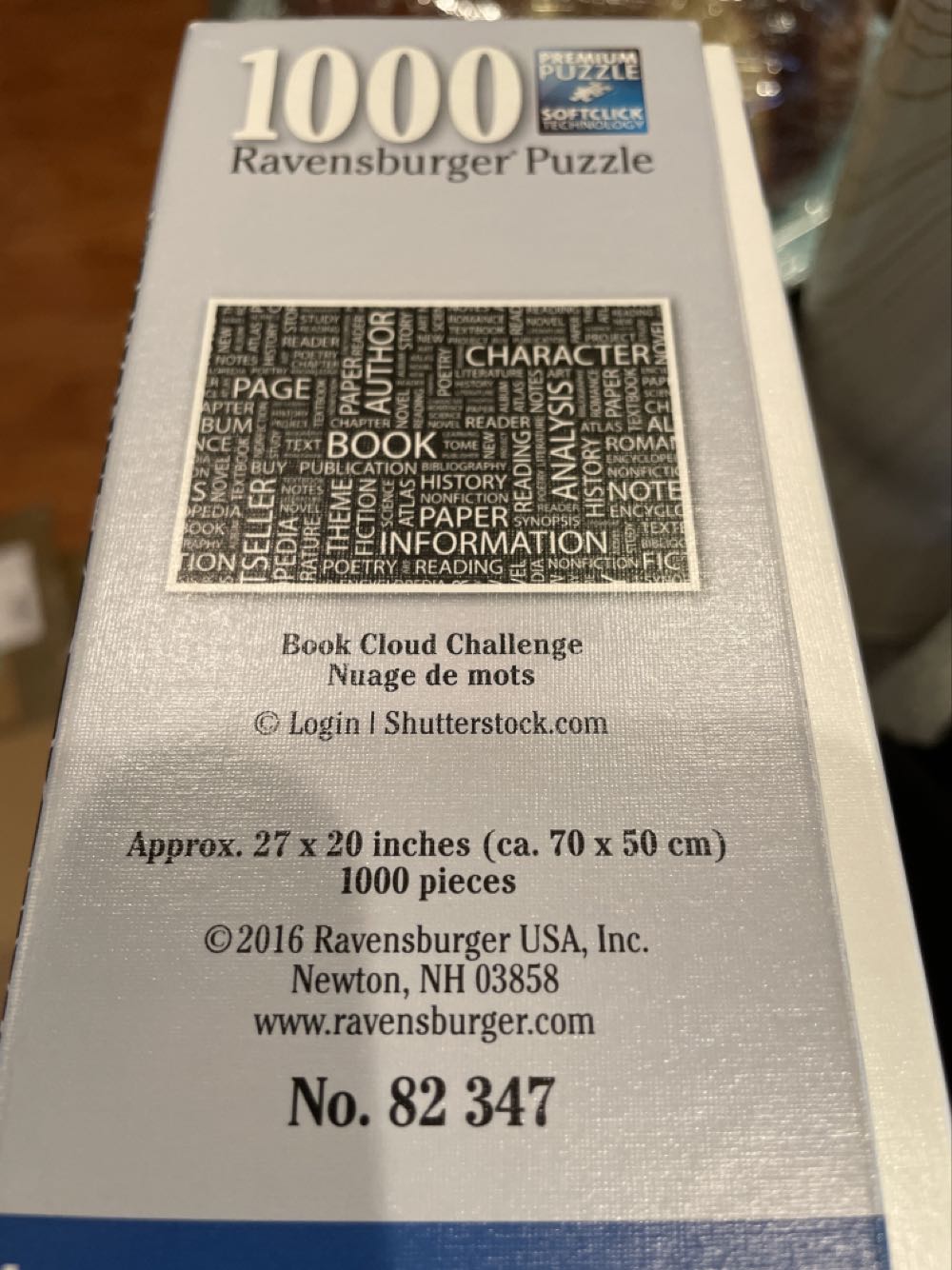 Book Cloud Challenge (SOLD) - Ravensburger puzzle collectible [Barcode 4005556823475] - Main Image 2