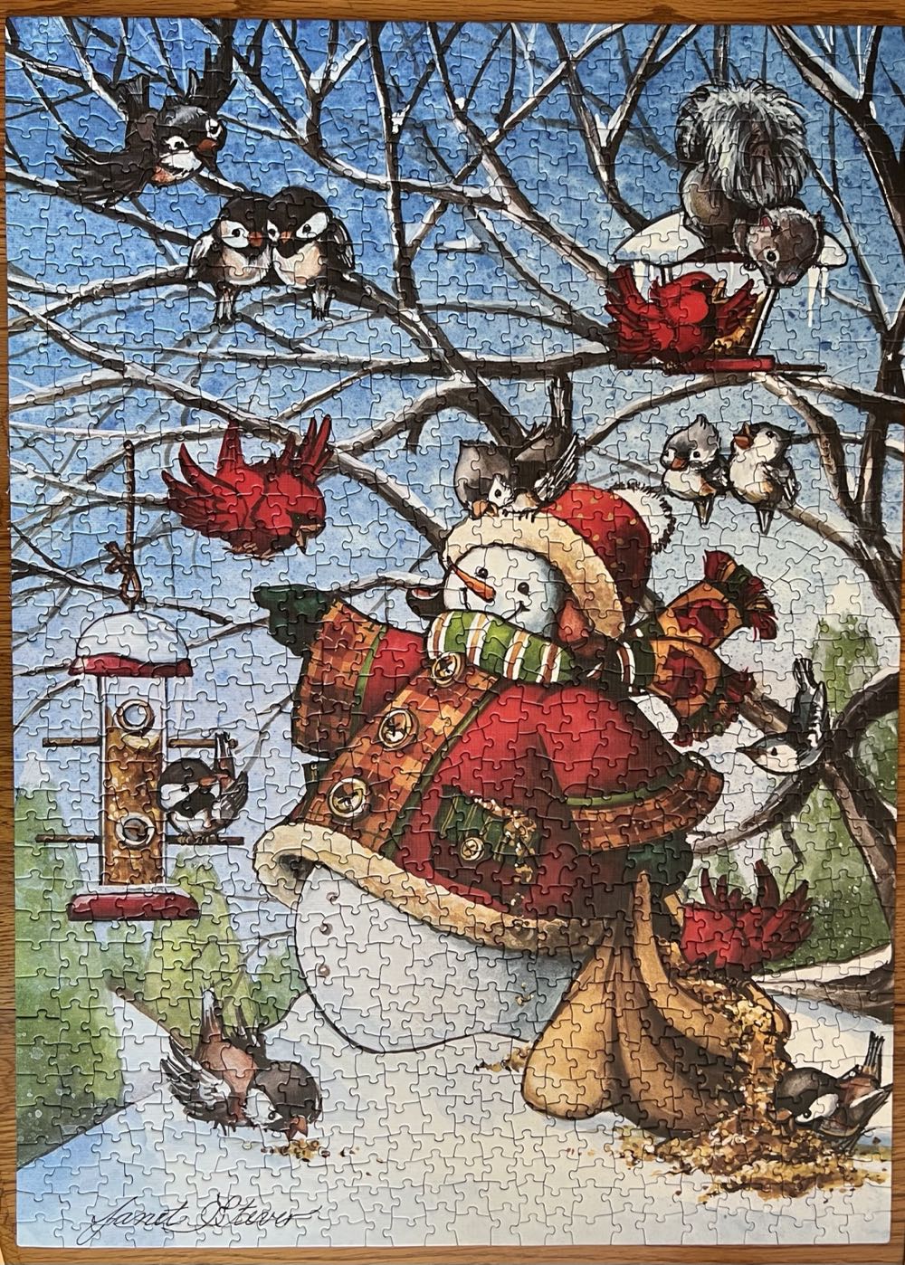 Frosty Feeds His Friends - Cobble Hill 🇨🇦 puzzle collectible [Barcode 625012802963] - Main Image 2