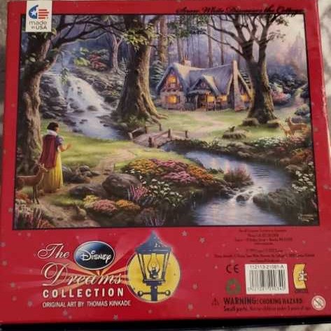 Snow White Discovers The Cottage - Ceaco / Thomas Kinkade puzzle collectible [Barcode 021081290340] - Main Image 2