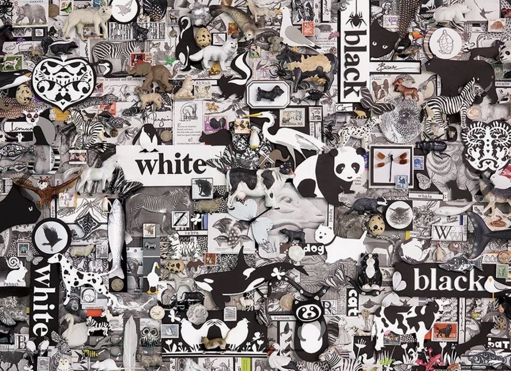 Black & White - Animals - Cobble Hill puzzle collectible [Barcode 625012800334] - Main Image 2