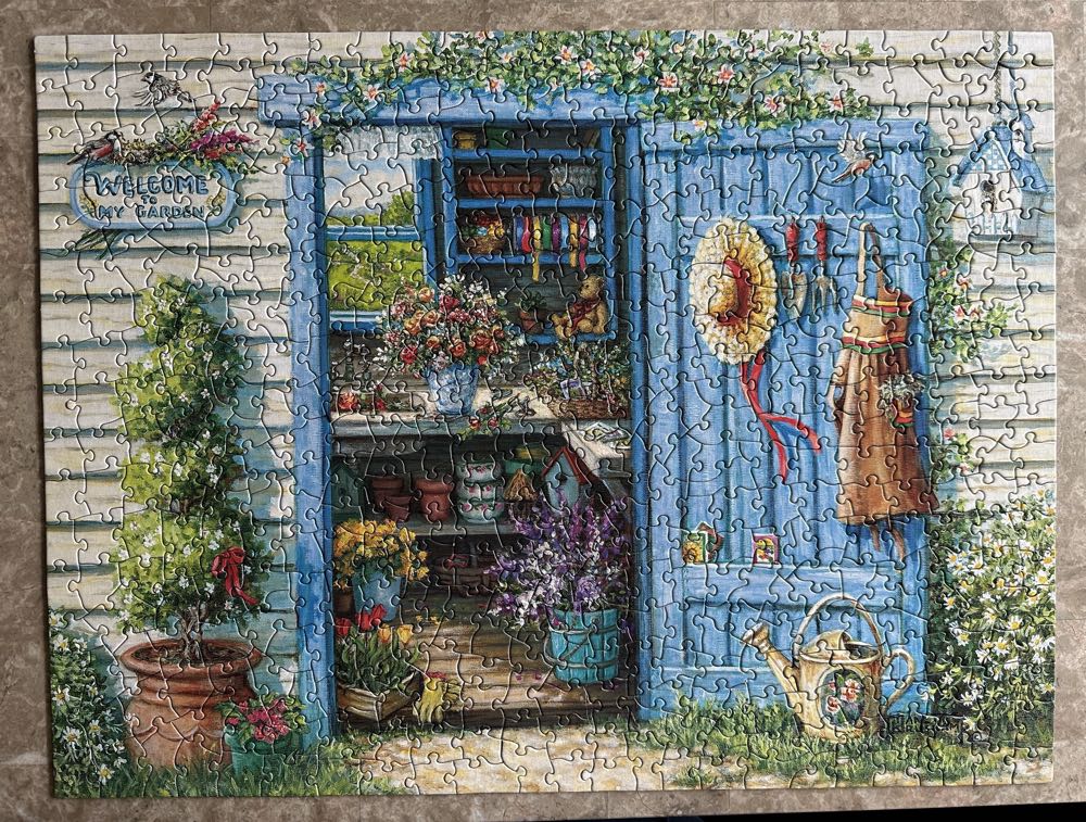 Welcome to My Garden - Cobble Hill puzzle collectible [Barcode 625012571418] - Main Image 3