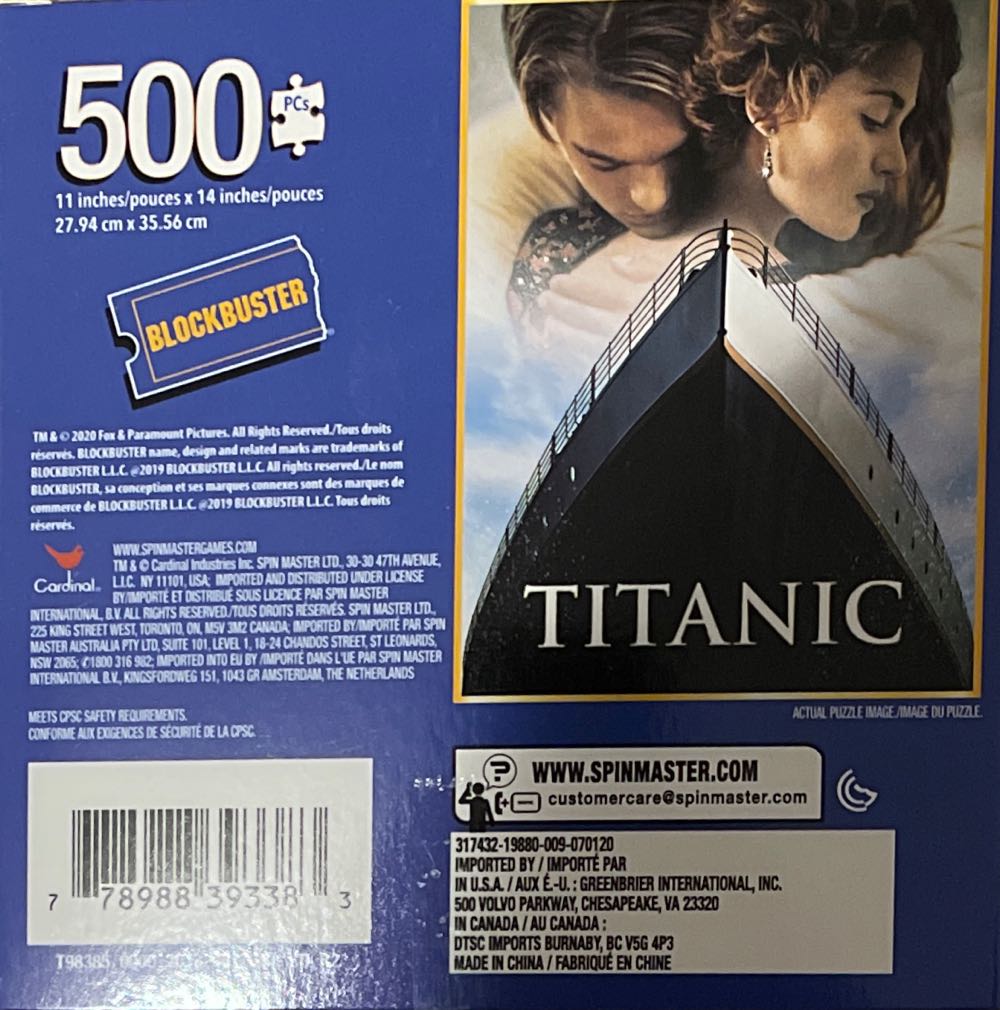 Titanic - Cardinal puzzle collectible [Barcode 778988393383] - Main Image 2