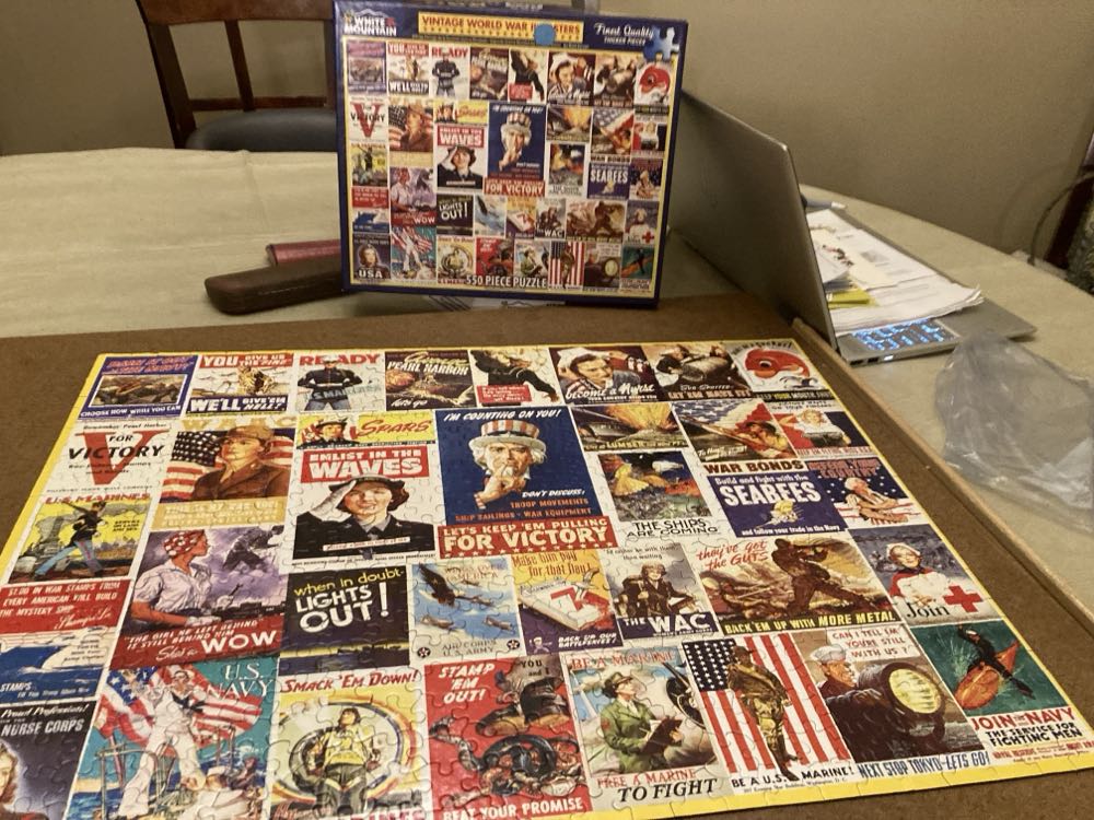 Vintage World War II Posters #1 - White Mountain puzzle collectible [Barcode 724819260515] - Main Image 2
