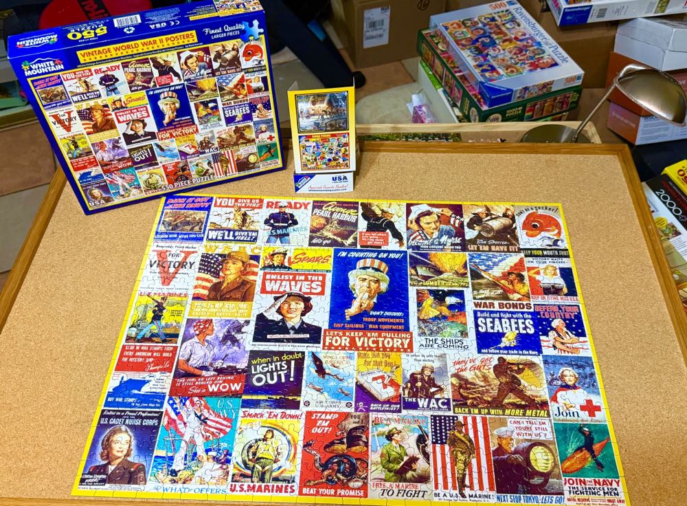 Vintage World War II Posters #1 - White Mountain puzzle collectible [Barcode 724819260515] - Main Image 3