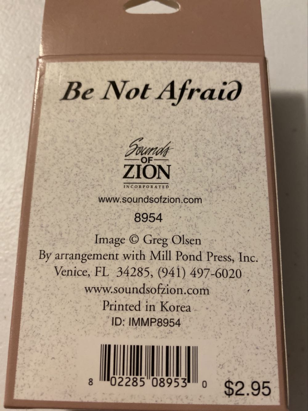 Be Not Afraid - Sounds Of Zion Inc. puzzle collectible [Barcode 802285089530] - Main Image 2