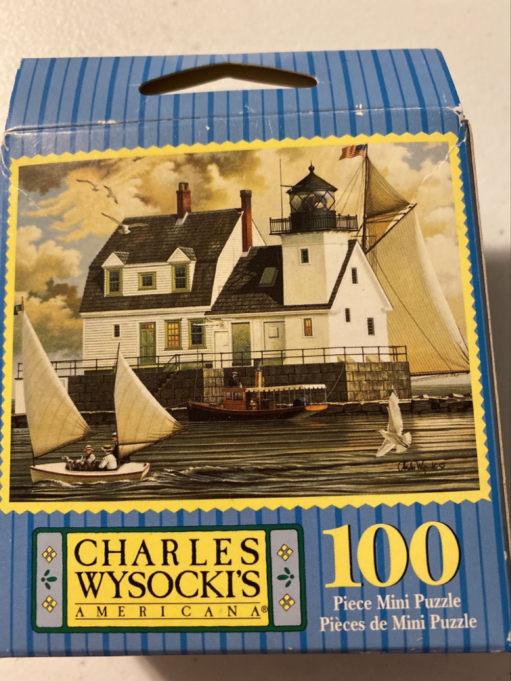 Rockland Breakwater Light - Milton Bradley Puzzles puzzle collectible [Barcode 076930493373] - Main Image 2