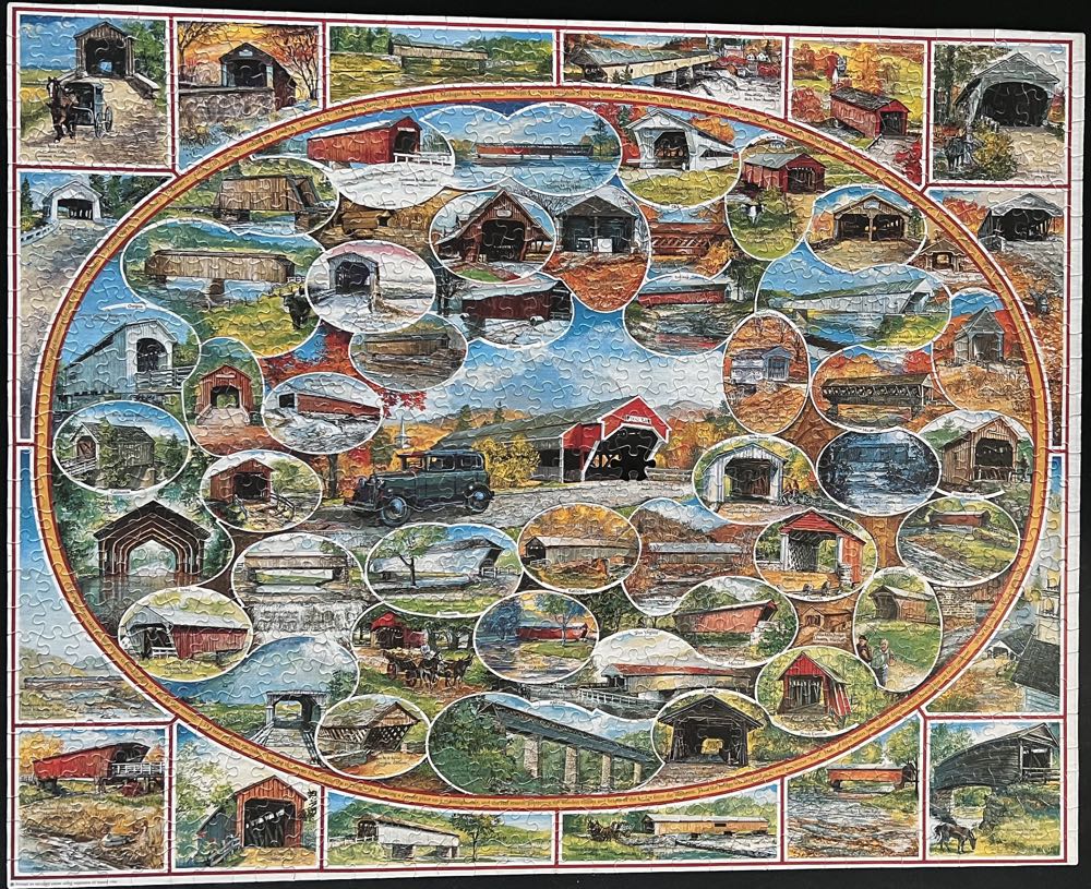 American Covered Bridges - White Mountain puzzle collectible [Barcode 724819247592] - Main Image 2