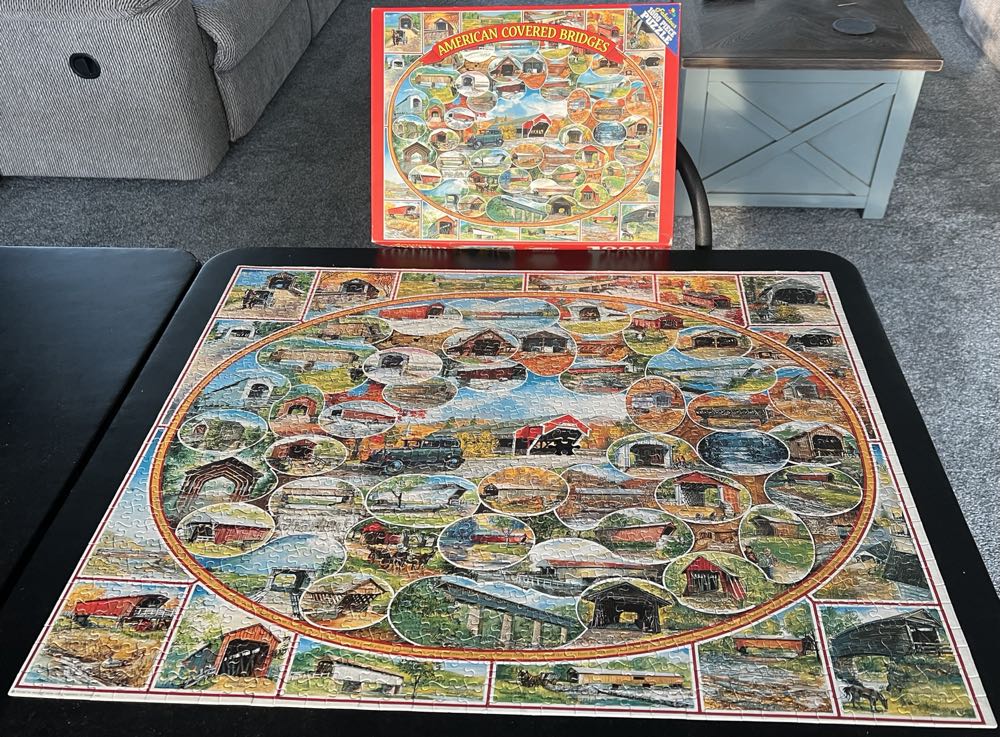 American Covered Bridges - White Mountain puzzle collectible [Barcode 724819247592] - Main Image 3