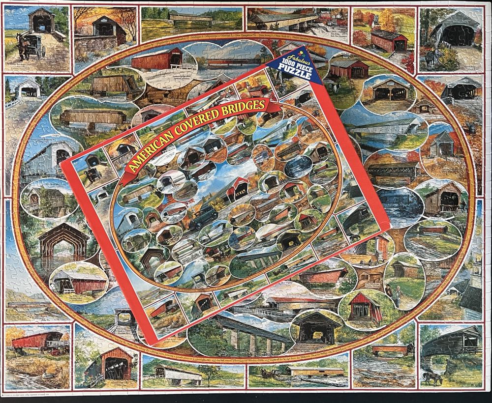 American Covered Bridges - White Mountain puzzle collectible [Barcode 724819247592] - Main Image 4