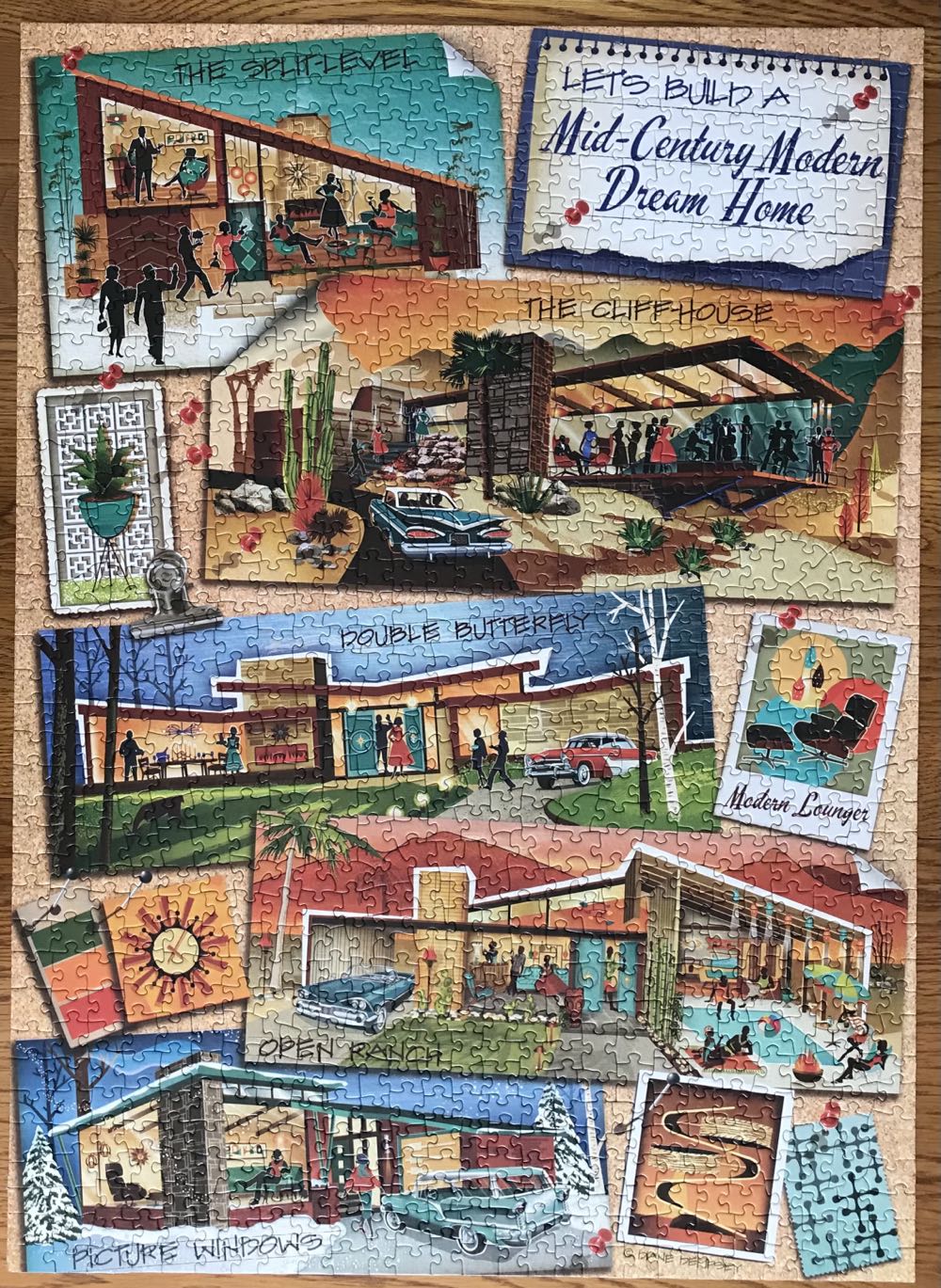 Mid-Century Modern Dream Home 🆕 - Cobble Hill puzzle collectible [Barcode 625012803182] - Main Image 2