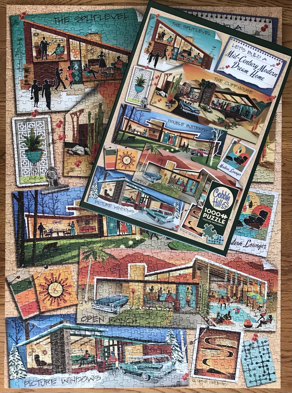 Mid-Century Modern Dream Home 🆕 - Cobble Hill puzzle collectible [Barcode 625012803182] - Main Image 3