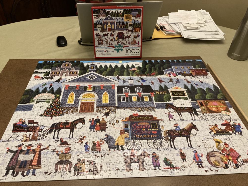 Churchyard Christmas - Buffalo Games puzzle collectible [Barcode 079346114405] - Main Image 2