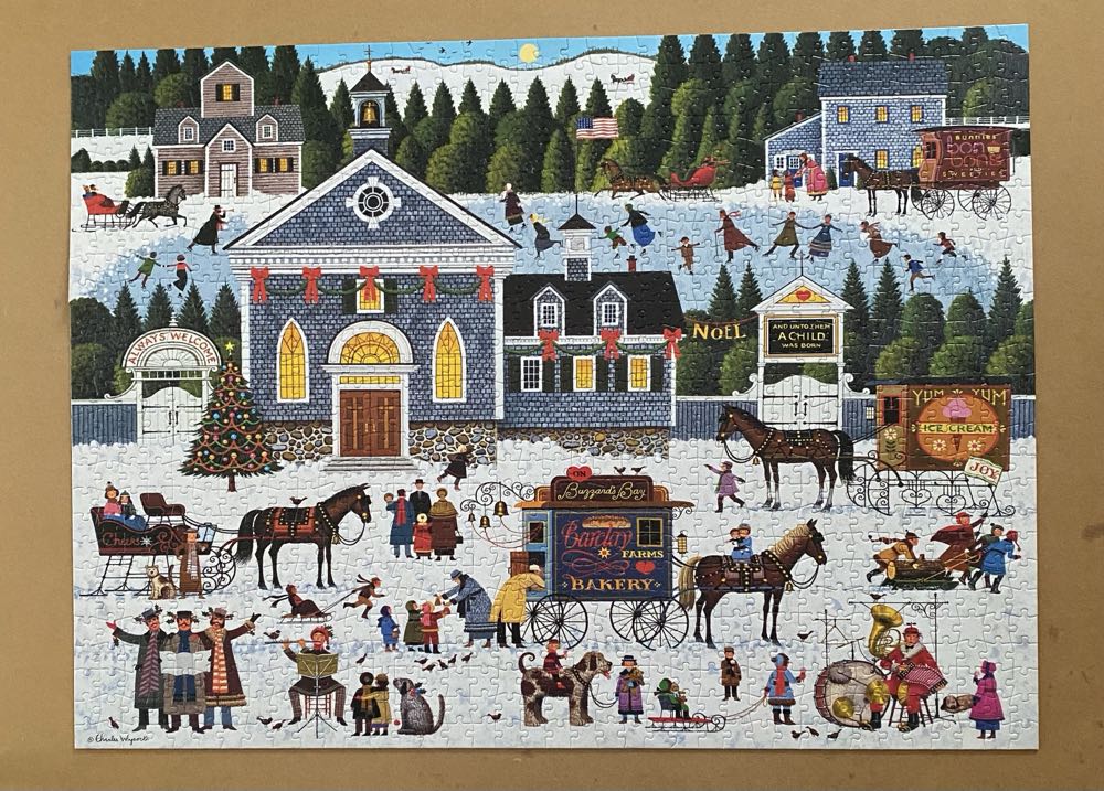 Churchyard Christmas - Buffalo Games puzzle collectible [Barcode 079346114405] - Main Image 3