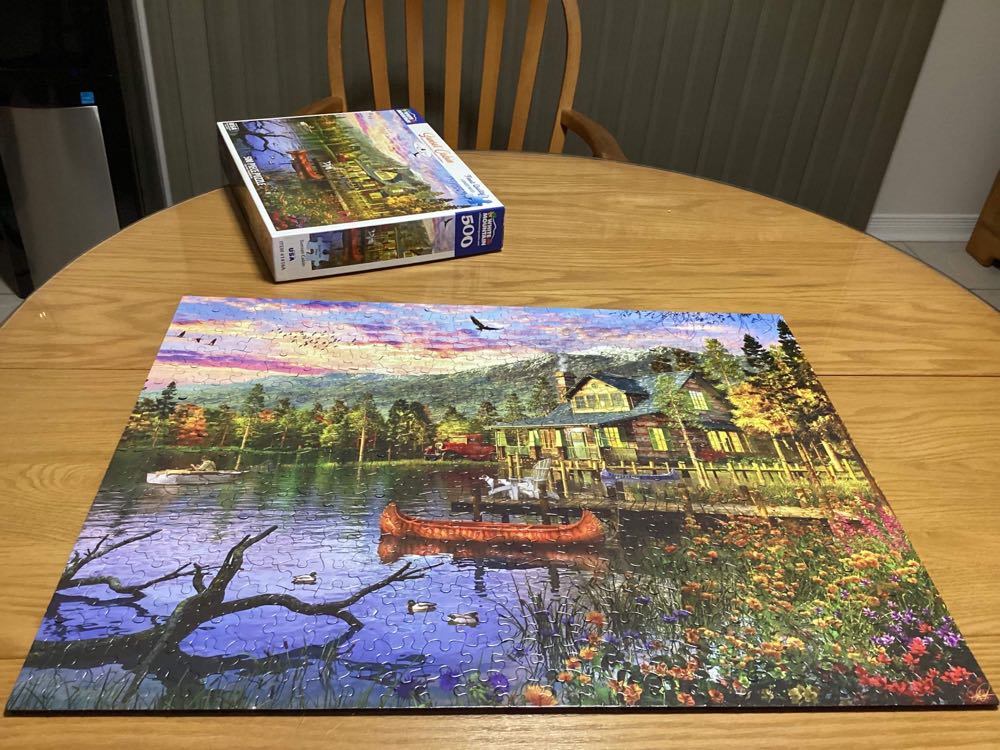 Sunset Cabin - White Mountain puzzle collectible [Barcode 724819261529] - Main Image 3