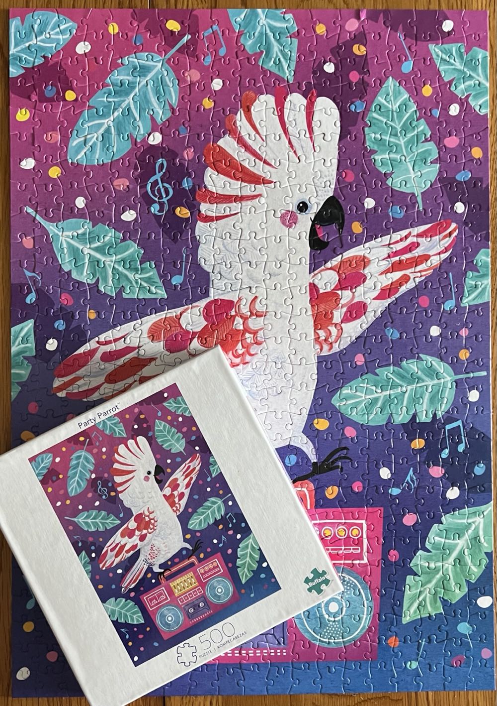 Party Parrot 🧩 - Buffalo Games puzzle collectible [Barcode 079346031252] - Main Image 3