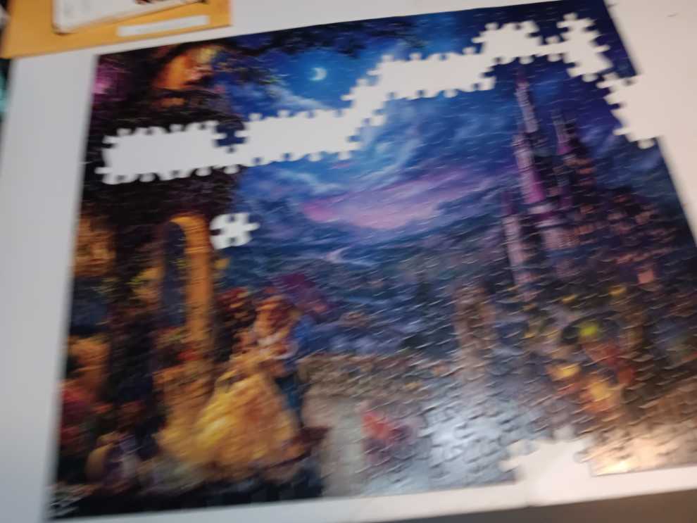 Beauty And The Beast Thomas Kinkade - Ceaco puzzle collectible [Barcode 021081221740] - Main Image 2