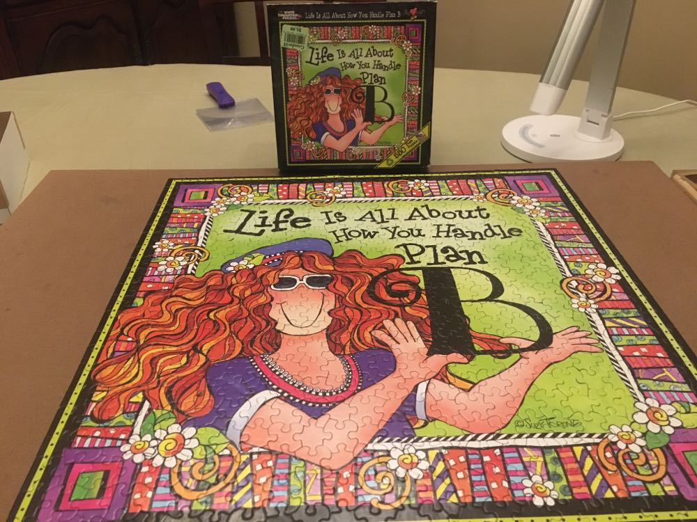 Life Is All About How You Handle Plan B ♥️ - White Mountain puzzle collectible [Barcode 724819253630] - Main Image 2