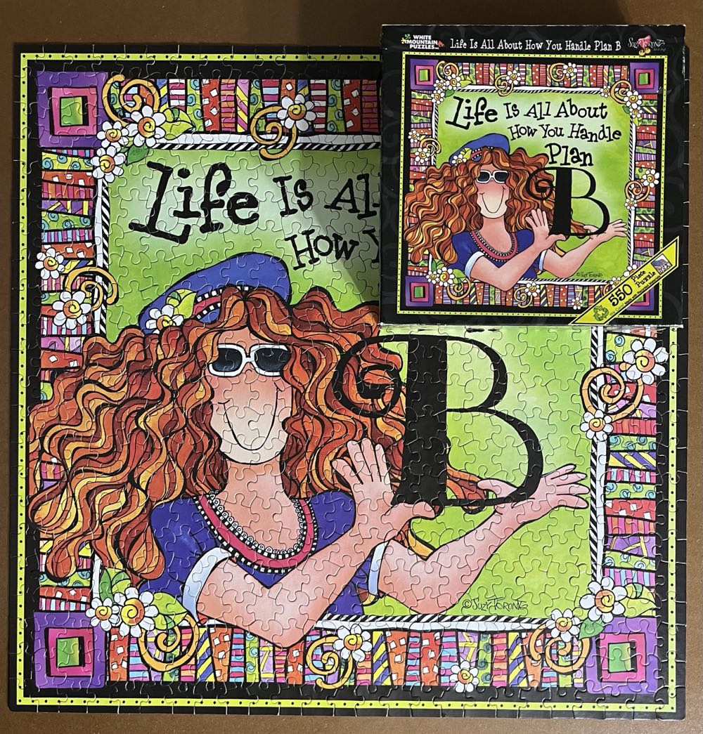 Life Is All About How You Handle Plan B ♥️ - White Mountain puzzle collectible [Barcode 724819253630] - Main Image 3