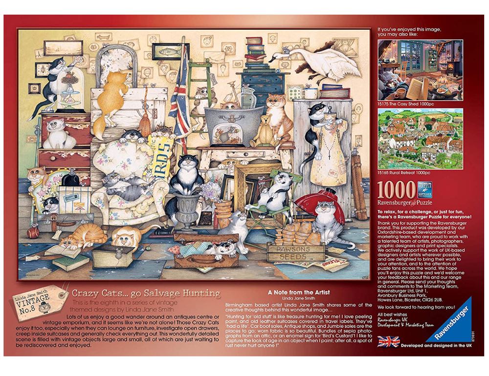 Crazy Cats…Go Salvage Hunting - Puzzler66 (JJ) - Ravensburger puzzle collectible - Main Image 2