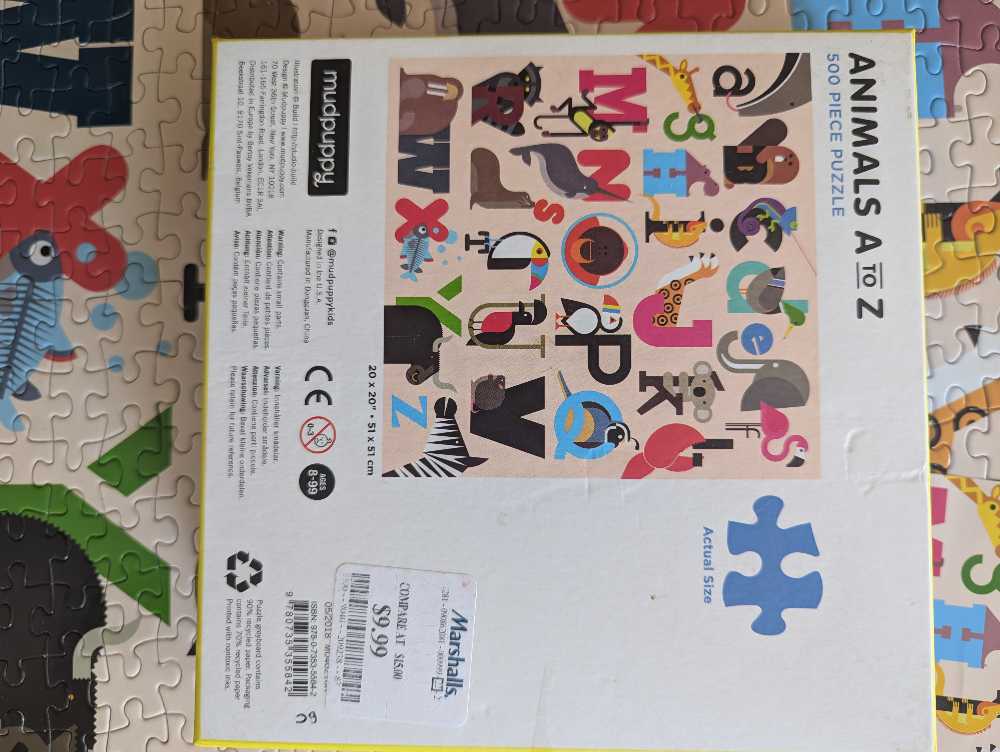 Animals A To Z - Mudpuppy puzzle collectible [Barcode 9780735355842] - Main Image 4