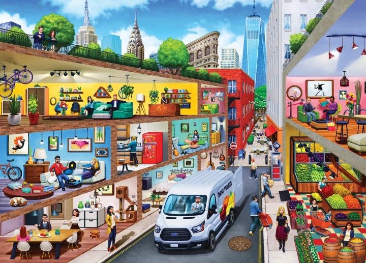 City Living - Master Pieces puzzle collectible [Barcode 705988719103] - Main Image 2