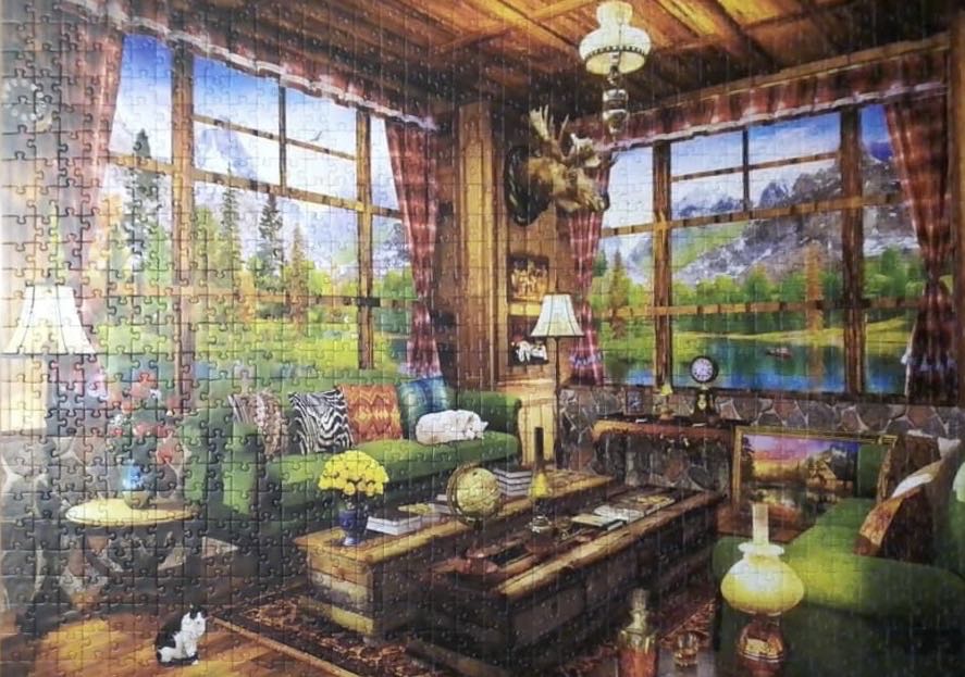 Mount Cabin View - Bluebird Puzzle puzzle collectible [Barcode 3663384703362] - Main Image 3