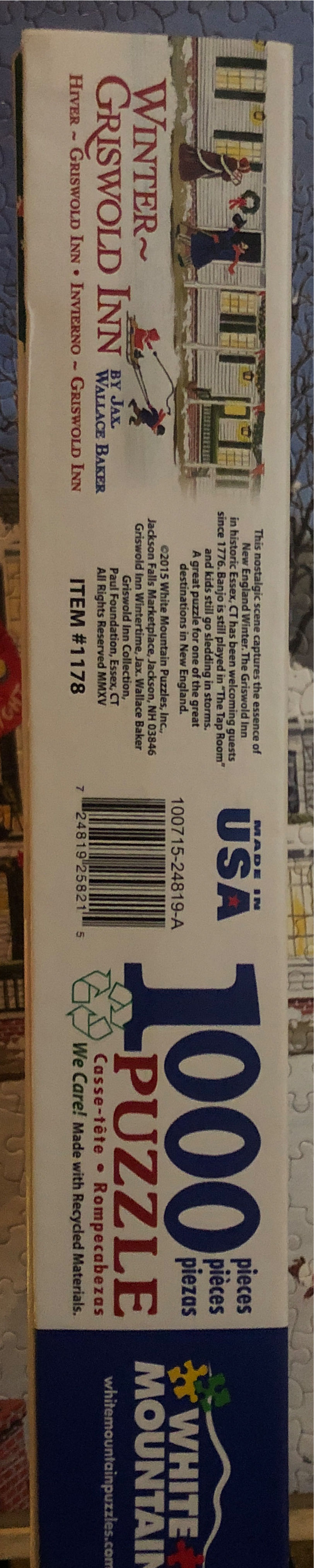 Griswold Inn - White Mountain puzzle collectible [Barcode 724819258215] - Main Image 4