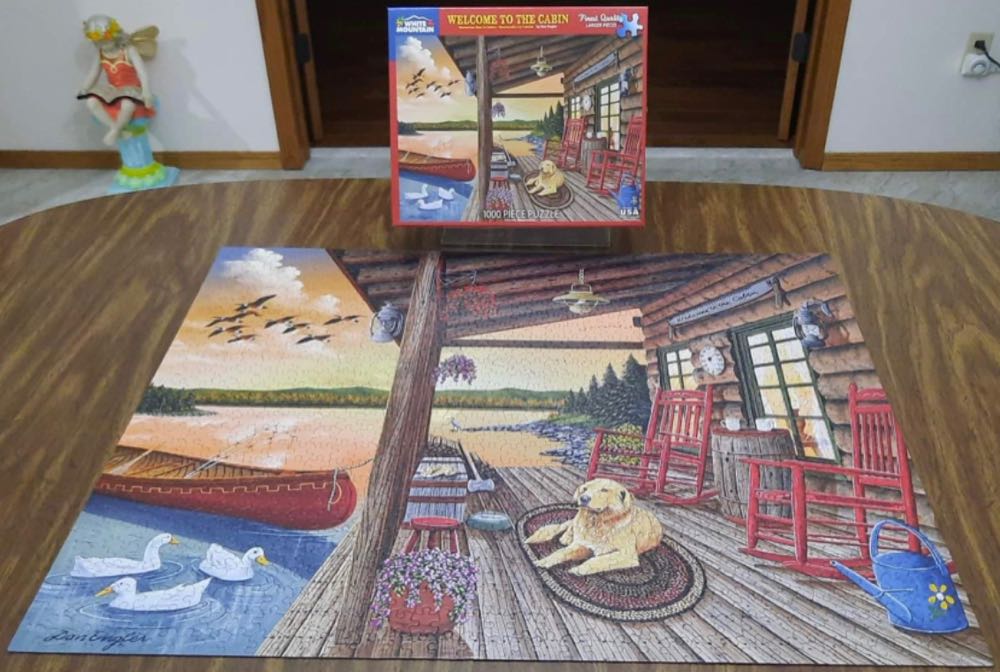 Welcome To The Cabin - White Mountain Puzzles puzzle collectible [Barcode 724819261574] - Main Image 2
