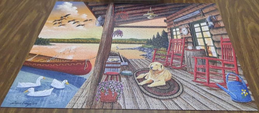 Welcome To The Cabin - White Mountain Puzzles puzzle collectible [Barcode 724819261574] - Main Image 3