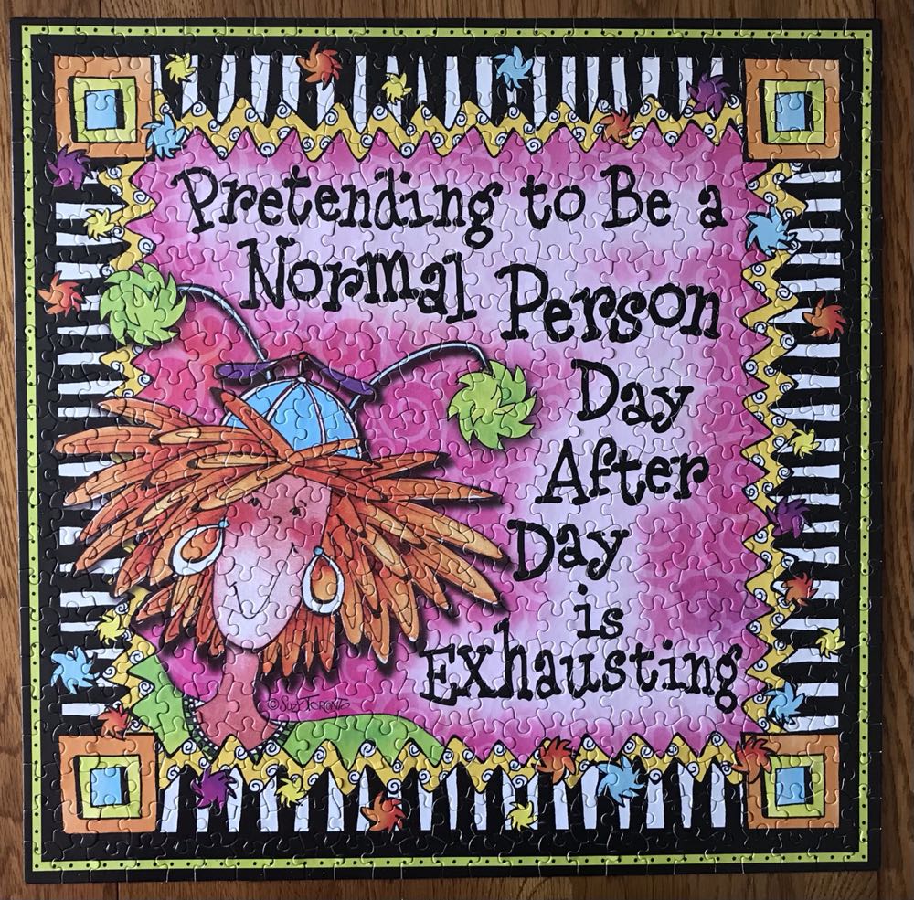 Pretending To Be A Normal Person* - White Mountain Puzzles puzzle collectible [Barcode 724819253609] - Main Image 2