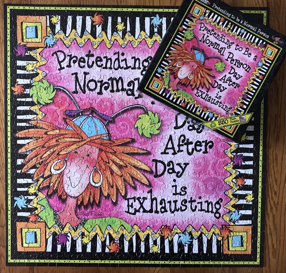 Pretending To Be A Normal Person* - White Mountain Puzzles puzzle collectible [Barcode 724819253609] - Main Image 3