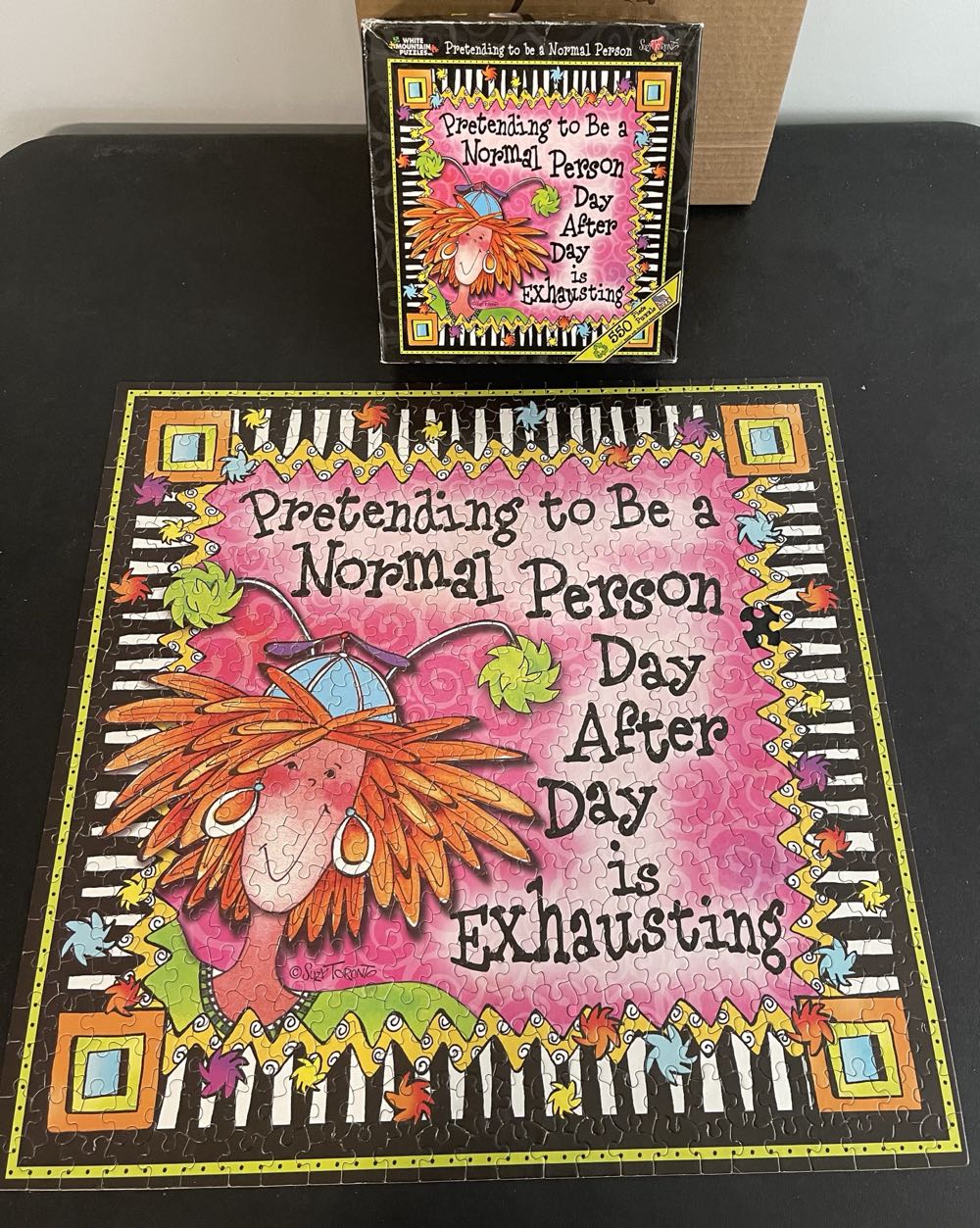 Pretending To Be A Normal Person* - White Mountain Puzzles puzzle collectible [Barcode 724819253609] - Main Image 4