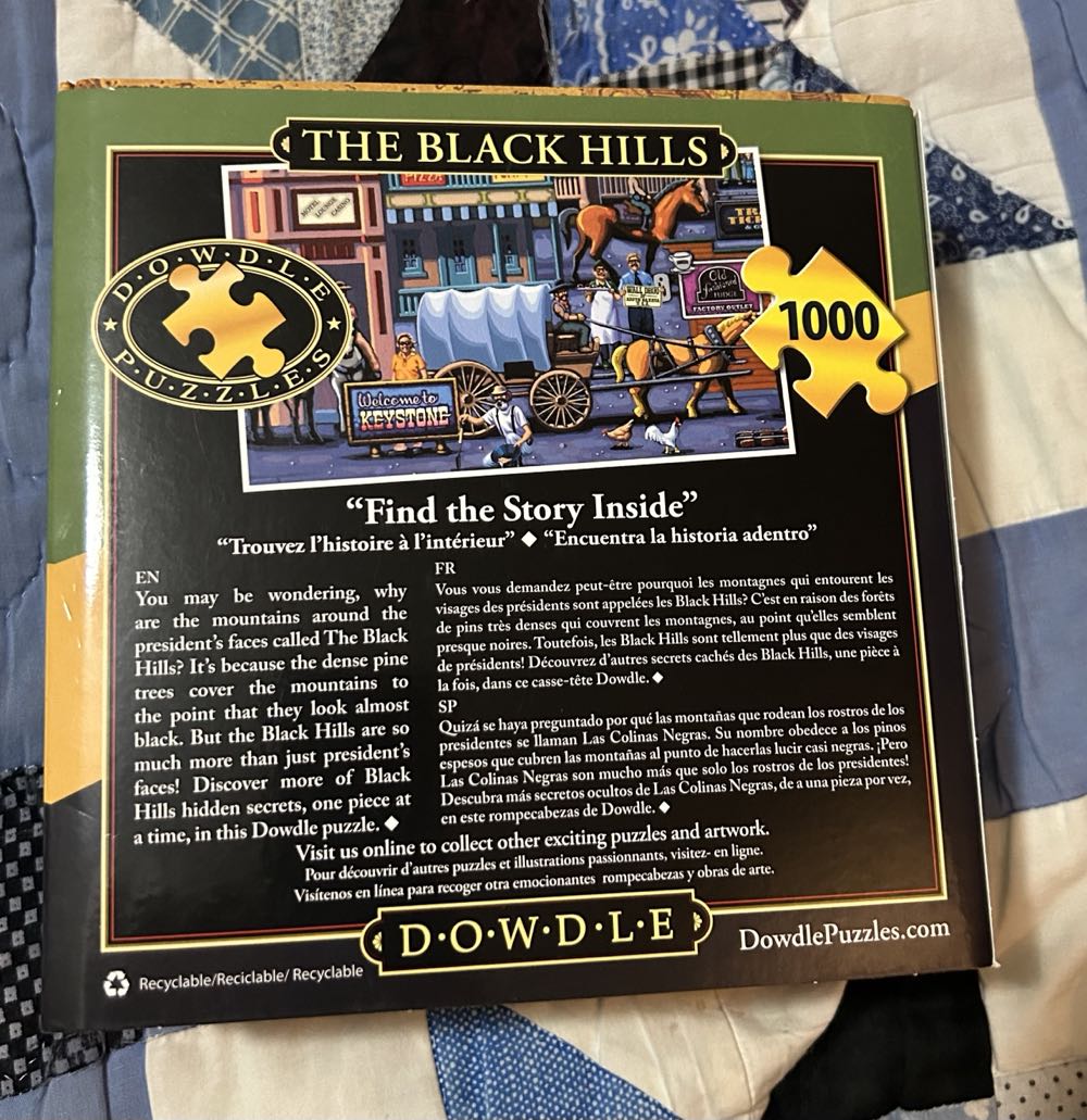 Black Hills, The - Dowdle Folk Art 🇺🇸 puzzle collectible [Barcode 671095102711] - Main Image 2