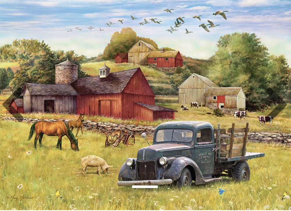 Summer Afternoon On The Farm - Cobble Hill puzzle collectible [Barcode 625012800020] - Main Image 2