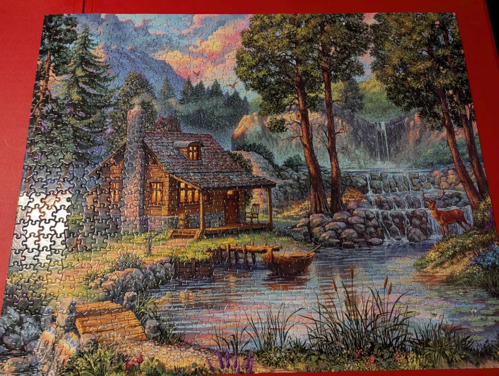 House By The Lake - Vermont Christmas Company 🇺🇸 puzzle collectible [Barcode 819273020611] - Main Image 4