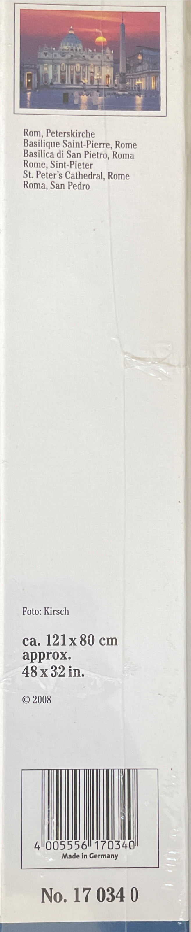 St. Peter’s Cathedral, Rome - Ravensburger puzzle collectible [Barcode 4005556170340] - Main Image 2